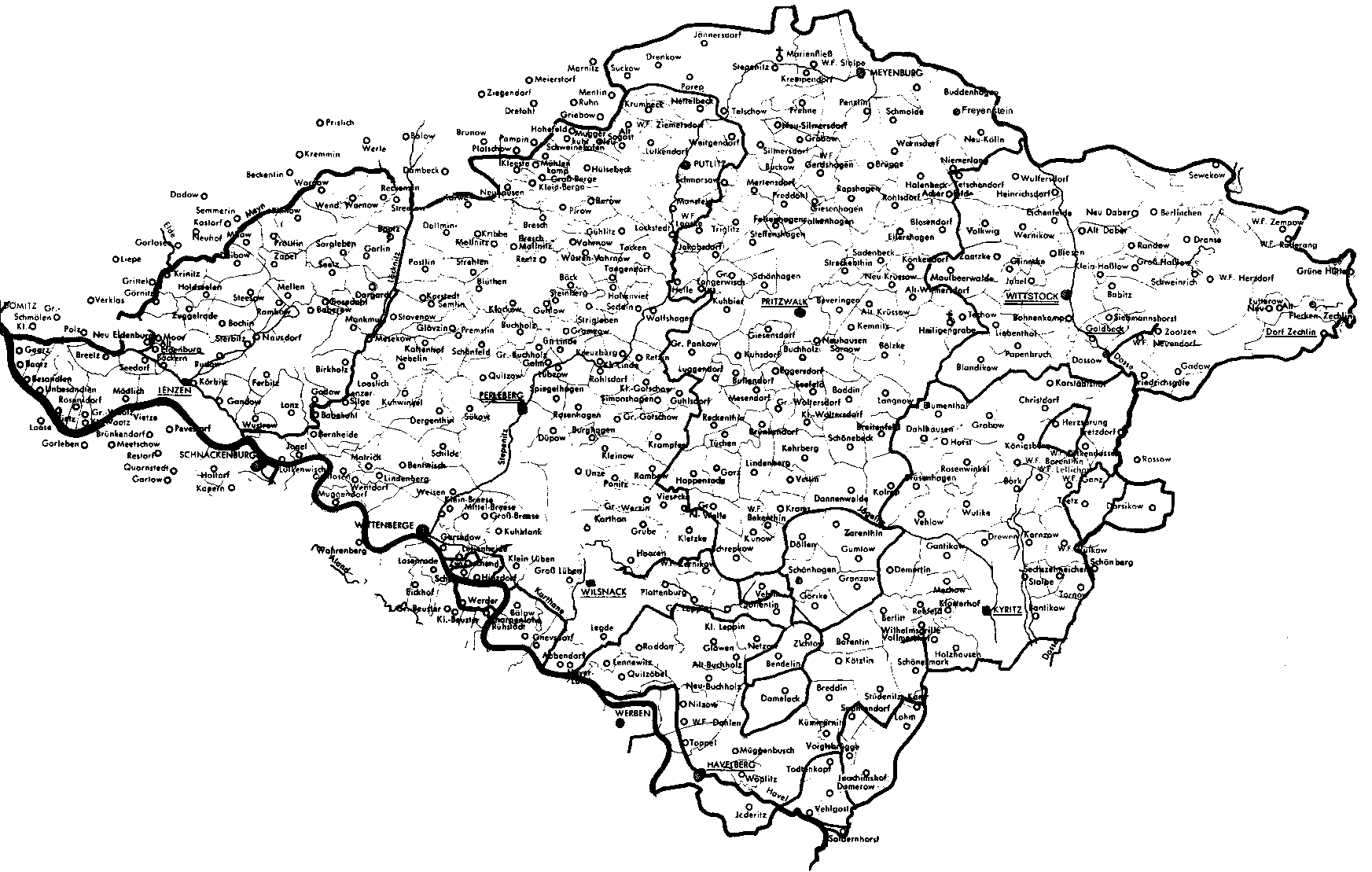 Landkarte Prignitz